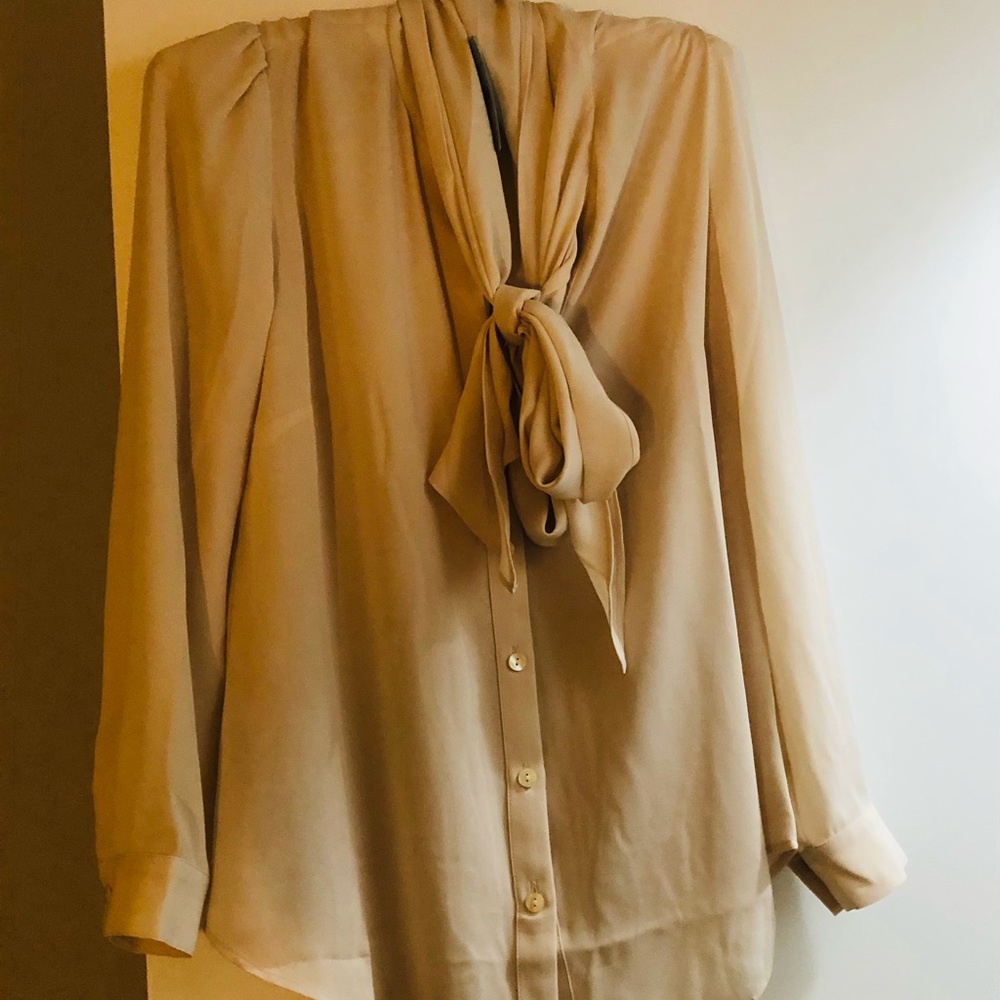 NWT Ann Taylor pussy bow blouse with buttons! MP